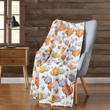 Kate Aurora Thanksgiving Harvest Golden Pumpkins Ultra Soft & Plush Oversized Accent Throw Blanket - 50 In. W X 70 In. L
