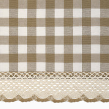 GoodGram Country Plaid Window Valance Treatment - 58 in. W x 14 in. L, Taupe
