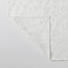 Kate Aurora Robyn Leaf Raised Jacquard Lux Fabric Shower Curtain - 72" x 72" - White