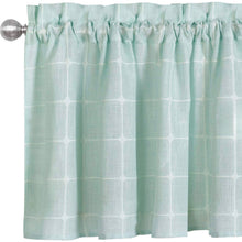 Kate Aurora 3 Piece Claire Embroidered Cafe Rod Pocket Kitchen Curtain Tier & Valance Set - Aqua