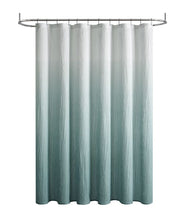 Kate Aurora Spa Essential Aqua Crushed Ombre Fabric Shower Curtain - 72 in. W x 72 in. L