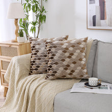 Kate Aurora 1 Piece Nolita Argyle Raised Chenille Ultra Plush & Fluffy 18"x 18" Filled Accent Throw Pillow With Removable Zip