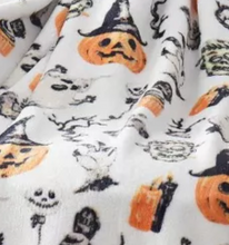 Kate Aurora Halloween Spooky Goblins & Pumpkin Friends Ultra Soft & Plush Oversized Throw Blanket