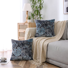 Kate Aurora 1 Piece Jacobean Floral Chenille Ultra Plush & Fluffy 18"x 18" Filled Accent Throw Pillow With Removable Shell/Co