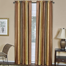 GoodGram Royal Ombre Crushed Semi Sheer 84 in. Long Curtain Panel Pair - 50 in. W x 84 in. L, Autumn