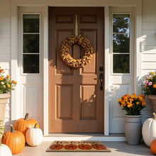Kate Aurora Fall Autumn Welcome Pumpkins Bristled Outdoor All Season Welcome Mat - 18"x30"