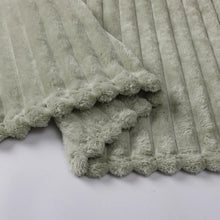 Kate Aurora Modern Lux Ultra Soft & Plush Ribbed Accent Throw Blanket - 50 in. W x 60 in. L - Sage