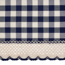 GoodGram Buffalo Check Gingham Custom Window Curtain Treatments - Tiers 29 in. W x 36 in. L, Navy