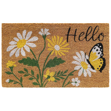 Kate Aurora Butterflies & Sunflowers Bristled Coir Outdoor Welcome Mat - 18"x30"