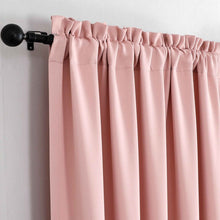 Kate Aurora Basic Drape Light Filtering Woven Jacquard Thermal Single Rod Pocket Window Curtain Panel - Rose