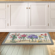 Kate Aurora Anti Fatigue Memory Foam 18" X 30" Garden Blossom Floral Kitchen Floor Mat