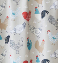 Kate Aurora Multi Rooster Complete 3 Pc Kitchen Curtain Tier & Valance Set - Neutral Background