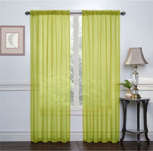Kate Aurora 2 Piece Halloween Themed Rod Pocket Sheer Voile Window Curtain Panels - 52 in. W x 84 in. L, Slime Green