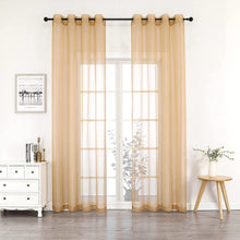 GoodGram Montauk Accents 2 Piece Grommet Top Summery Sheer Voile Window Curtain Panels For Extra Long & Taller Windows - 90 i