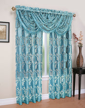 Kate Aurora Organza Sheer Milawi Complete 5 Piece Window Curtain Set