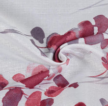 Kate Aurora Watercolor Floral Lillies Complete 3 Piece Rod Pocket Kitchen Curtain Tier & Valance Set - Berry