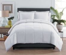 Kate Aurora Living Goose Down Alternative Bed in a Bag Complete Comforter Set - King, White/Gray