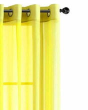 GoodGram Basic Home Grommet Top Sheer Single Window Curtain - 52 in. W x 84 in. L, Yellow