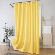 Kate Aurora Serena Elegant Jacquard Woven Fabric Shower Curtain - Standard Size - Yellow