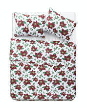Kate Aurora Holiday Living 3 Piece Christmas Poinsettia Quilt Blanket Set - Full/Queen