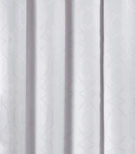 Kate Aurora Modern Living 2 Pack Aries Geometric Light Reducing Grommet Curtains - White