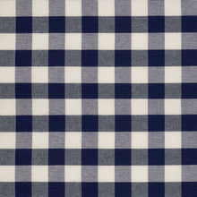 GoodGram Buffalo Check Gingham Custom Window Curtain Treatments - Single Curtain Panel 42 in. W x 84 in. L, Navy
