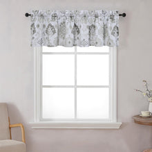 Kate Aurora Mystic Seaport Watercolor Rod Pocket Complete 3 Piece Cafe Kitchen Curtain Tier & Valance Set - Taupe