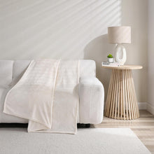Kate Aurora Ultra Soft & Plush Hypoallergenic Boston Geo Accent Fleece Throw Blanket - 50" x 60" - Ivory