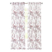 Kate Aurora 2 Piece Shabby Chic Cherry Blossom Designed Airy Sheer Rod Pocket & Back Tab Curtain Panels - 63 in. Long - Blush