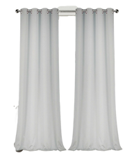 GoodGram 2 Pack: Hotel Thermal Grommet 100% Blackout Curtains - 52 in. W x 84 in. L, Monterey Silver