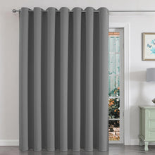 Kate Aurora 1 Piece 100% Hotel Level Blackout Extra Wide Window Curtain Panel - Gray
