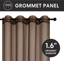 GoodGram Montauk Accents 2 Piece Grommet Top Summery Sheer Voile Window Curtain Panels For Extra Long & Taller Windows - 90 i