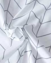 Kate Aurora Modern Simplicity Medium Weight Herringbone Gray & White Water Resistant Fabric Shower Curtain - 70 in. Long