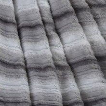 Kate Aurora Ultra Soft & Plush Faux Fur Gray And White Fuzzy Accent Throw Blanket - 50 in. W x 60 in. L