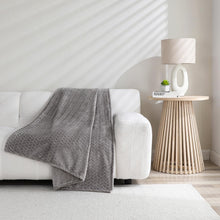 Kate Aurora Herringbone Shag Ultra Soft & Plush Accent Throw Blanket - 50 in. W x 60 in. L - Silver