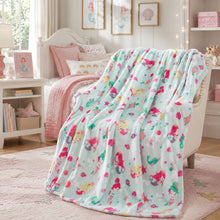 Kate Aurora Ultra Soft & Plush Under The Sea Mermaids & Fish Princess Fleece Accent Throw Blanket - 50 in. x 60 in.