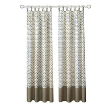 Kate Aurora Modern Chic Geometric Tab Top Window Curtain Panels (2 Pack)- Taupe, 63 in. Long - 52 in. W x 63 in. L, Taupe