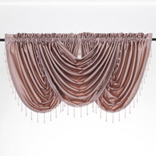 Kate Aurora Lux Living Complete 9 Piece Semi Sheer Rod Pocket Window Curtain & Valance Set - 52 in. W x 84 in. L, All Blush