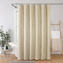 Kate Aurora Serena Elegant Jacquard Woven Fabric Shower Curtain - Standard Size - Beige