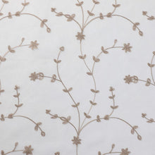 Kate Aurora Gloria Embroidered 6 Piece Rod Pocket Coordinating Sheer Window Curtain Panels - Linen
