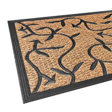 Kate Aurora Ironwork Scroll Designed Coir Bristled Outdoor All Season Welcome Mat With Rubber Trim - 18"x30"