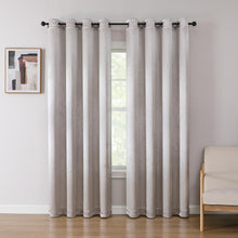 Kate Aurora 1 Piece Priscilla Light Filtering Grommet Top Embossed Leaves Jacquard Window Curtain Panel - Silver