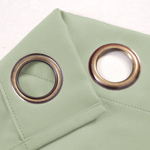 Kate Aurora Set of 2 Thermal Room Darkening Grommet Top Curtains For Small Windows - 63 in. Long - Sage Green