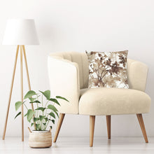 Kate Aurora Adelaide Floral Satin 18" X 18" Filled Accent Throw Pillow - Taupe