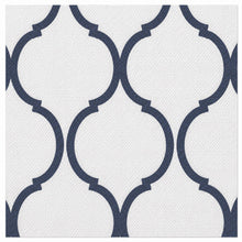 Kate Aurora Dorm Essentials Navy Trellis Grommet Top Window Curtain Panel Pair - 84 in. Long