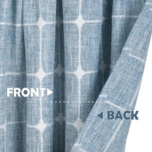 Kate Aurora 3 Piece Claire Embroidered Cafe Rod Pocket Kitchen Curtain Tier & Valance Set - Denim