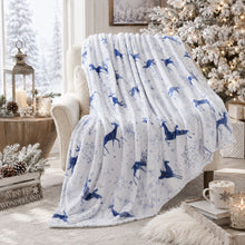Kate Aurora Holiday Classics Christmas Snowflakes & Reindeer Oversized Ultra Plush Oversized Accent Throw Blanket - 50 In. W 