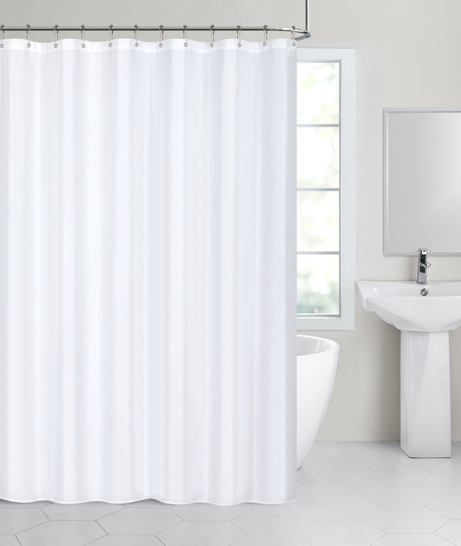 GoodGram Hotel Collection Waterproof White Fabric Mold And Mildew Resistant Shower Curtain Liner - 70'' W x 72'' L