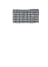 Kate Aurora Living Country Farmhouse Plaid Gingham Checkered Window Valance - 58 in. W x 14 in. L, Black
