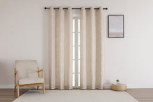 Kate Aurora 2 Piece Pastel Florinda Floral Grommet Top Window Curtain Panels - 84 in. Long - Beige